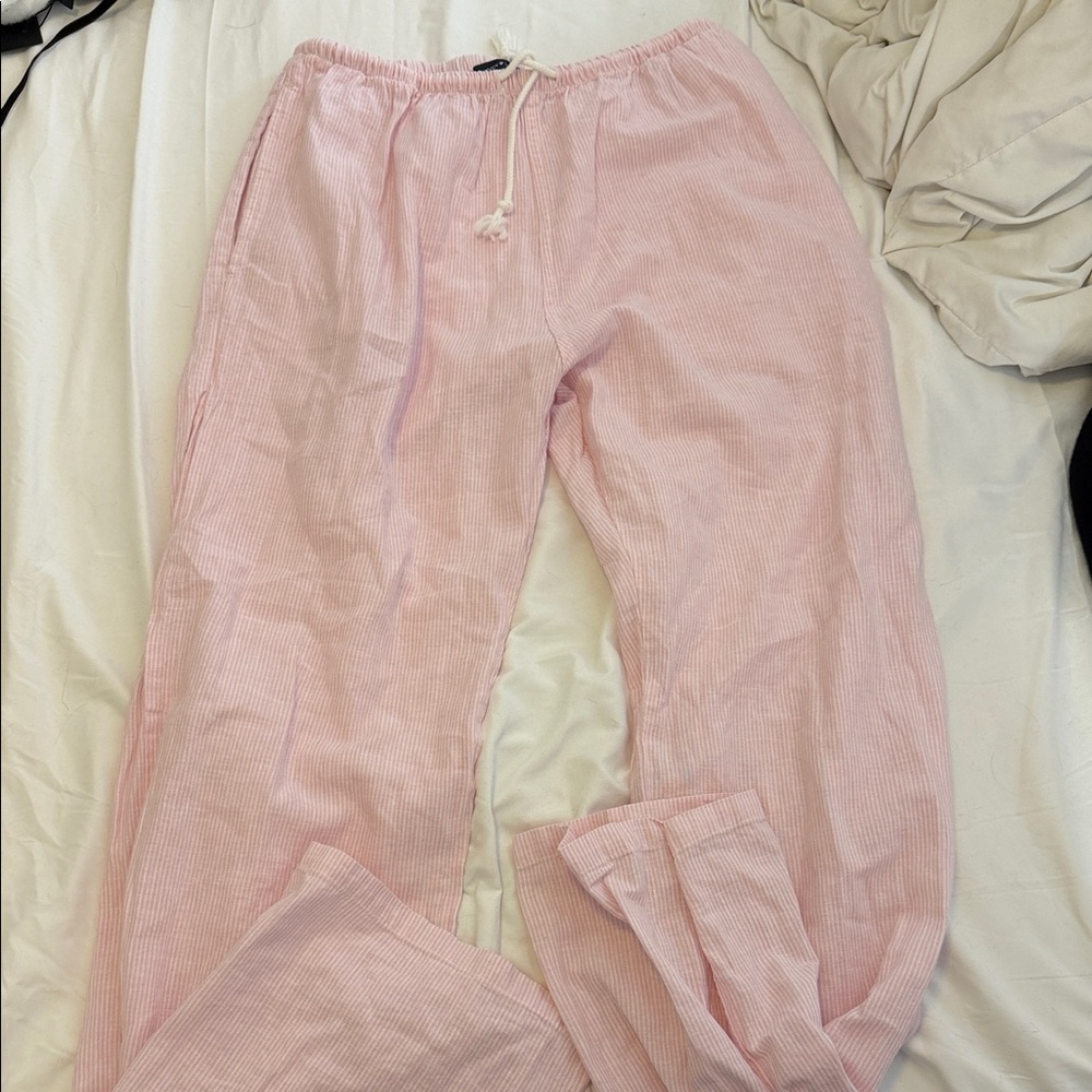 Brandy Melville Pink Striped Lounge Pants